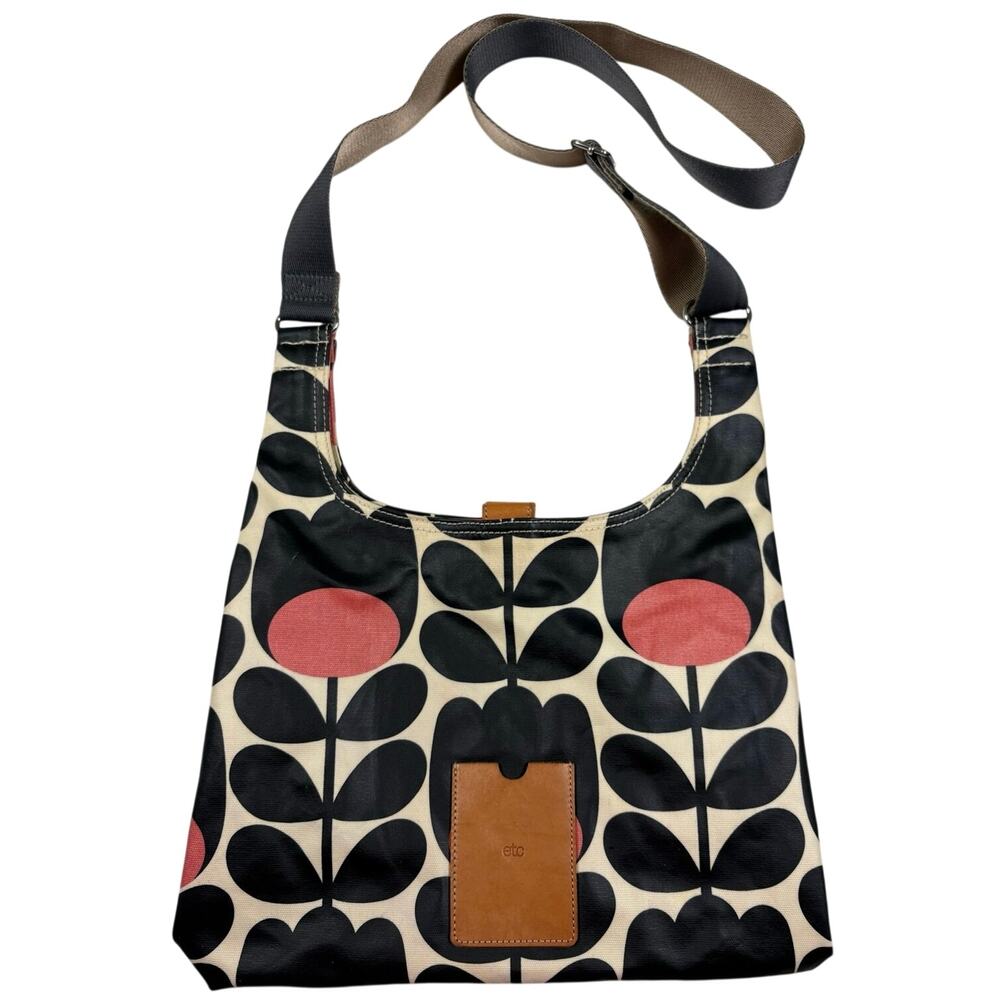 Orla Keily ETC Midi Sling Bag Tulip Stem Floral Print Coated Cotton Crossbody